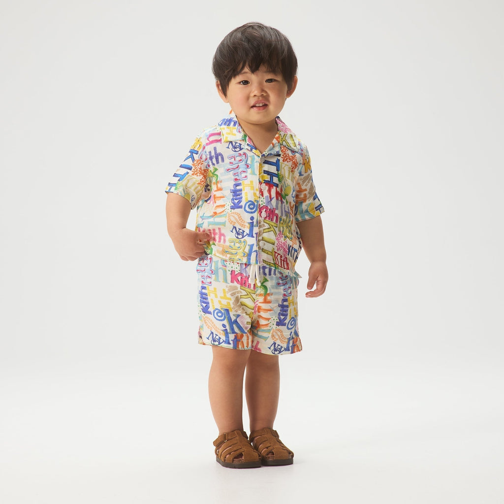 Kith Baby Sketched Monogram Thompson Camp Shirt - Silk