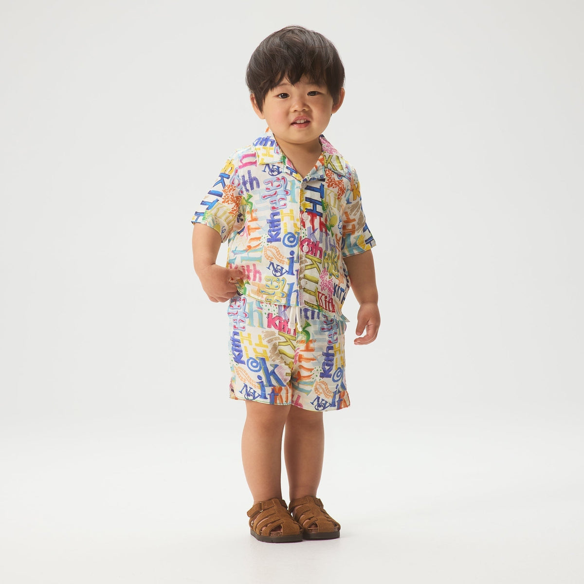 Kith Baby Sketched Monogram Thompson Camp Shirt - Silk