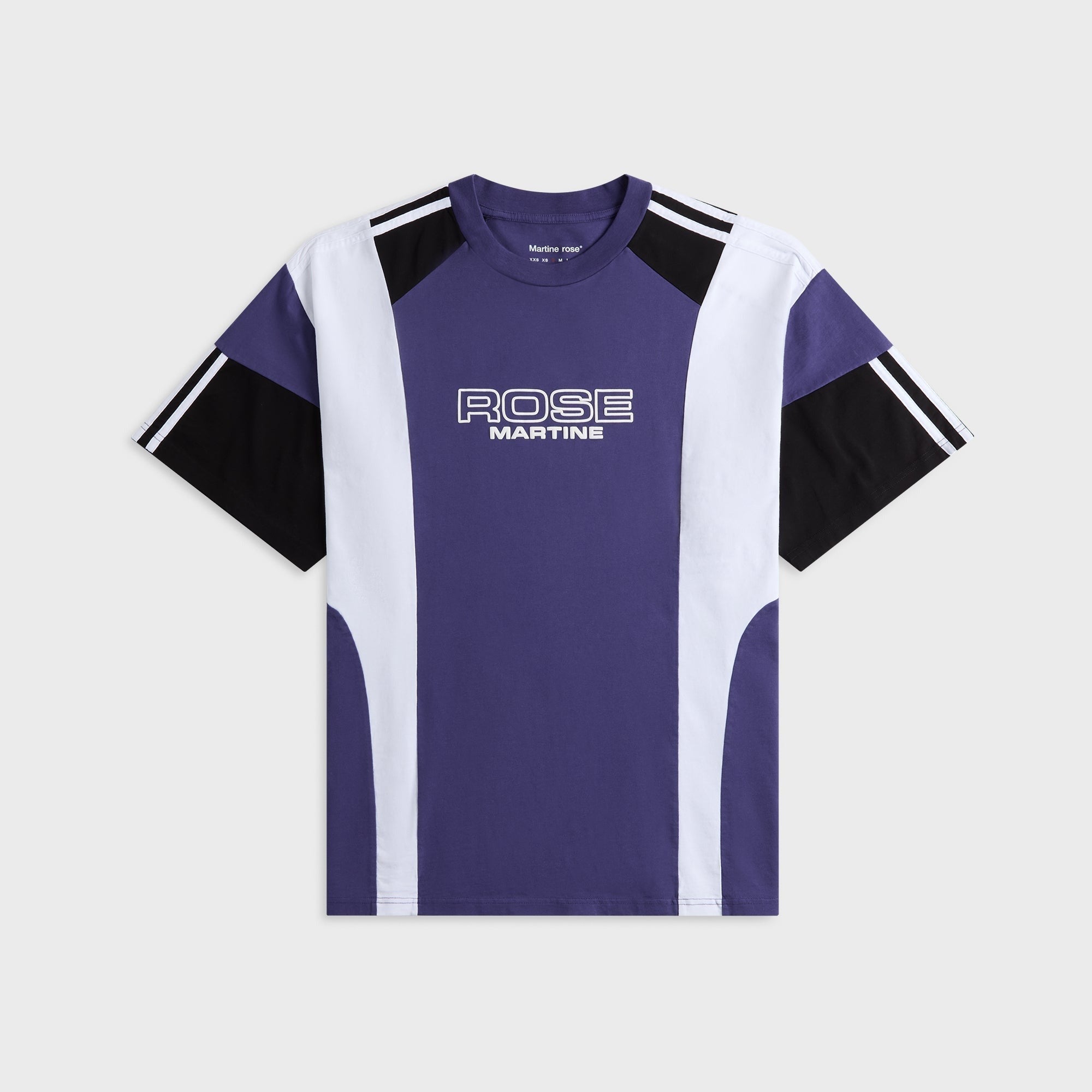 Martine Rose Oversized Panelled Tee - Purple Indigo