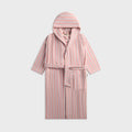 Tekla Striped Hooded Cotton Robe - Candy Stripes