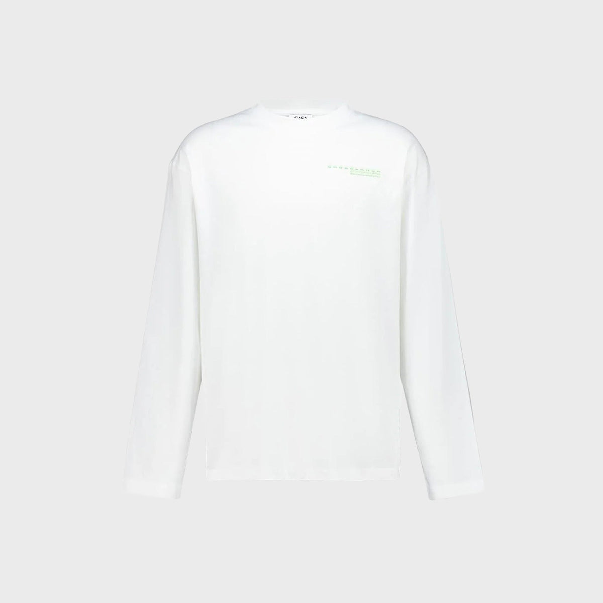 Casablanca Glitch Orchid Long Sleeve Tee - Bright White