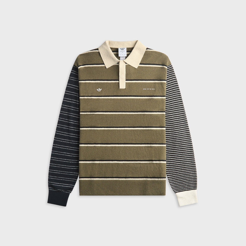 adida x Song For The Mute Long Sleeve Polo - Green