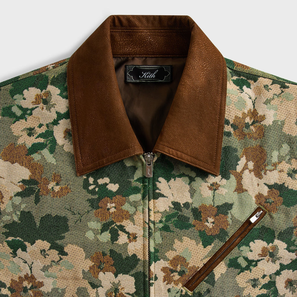 Kith Camo Floral Tapestry Cassius Jacket - Sage