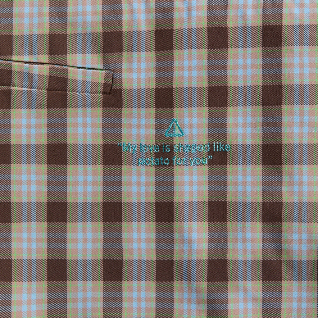 Sandy Liang Pomme Skort - Umber Plaid