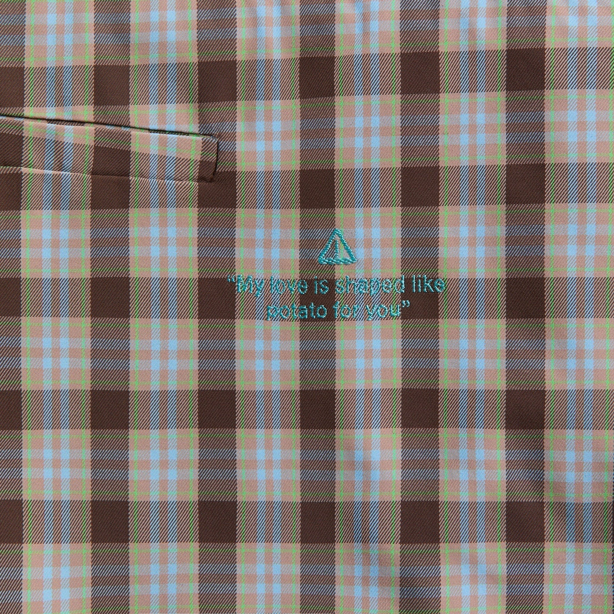 Sandy Liang Pomme Skort - Umber Plaid