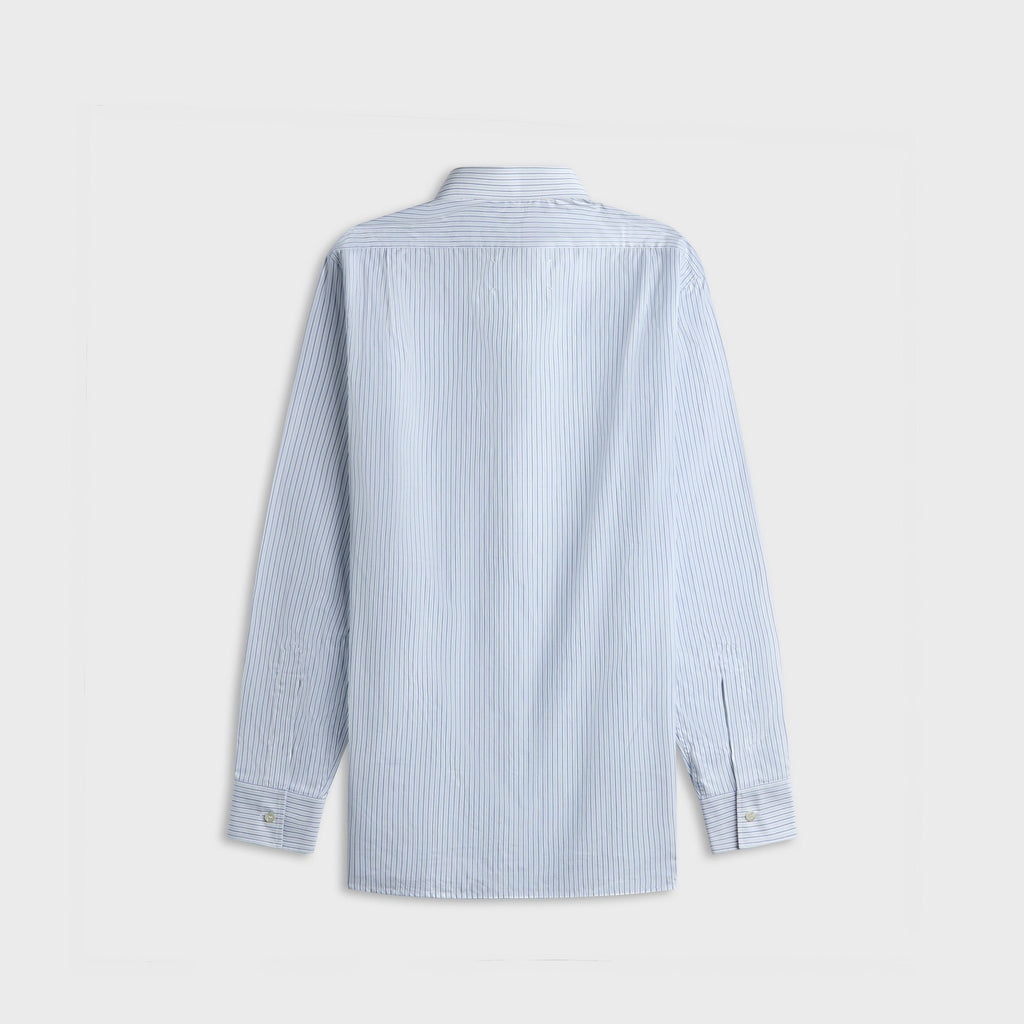Maison Margiela Striped Cotton Shirt - Pinstripe White / Light Blue