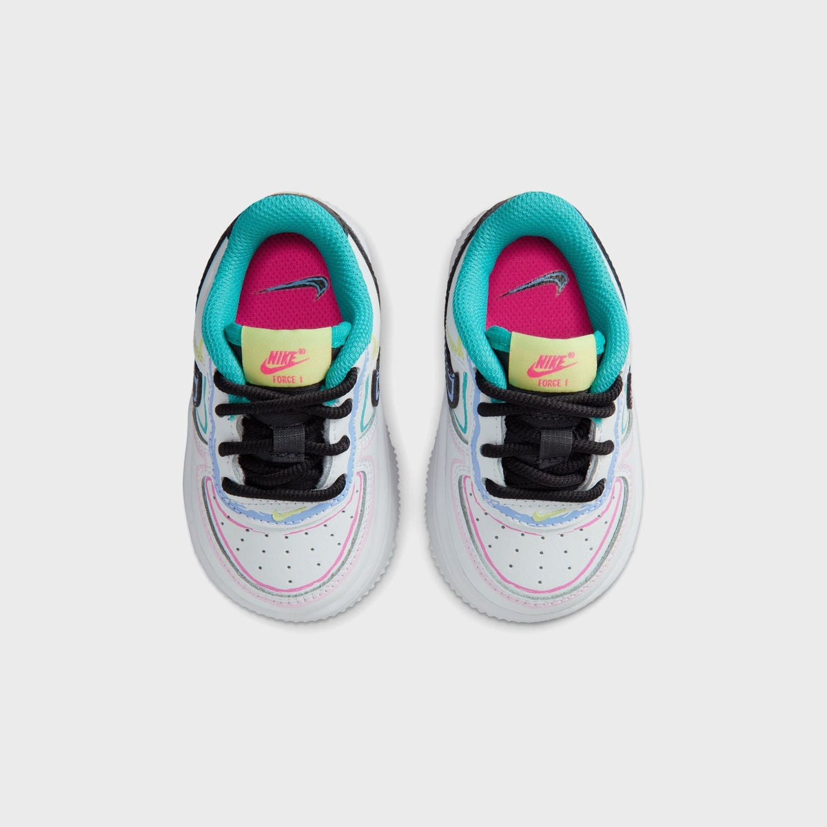 Nike TD Force 1 Low - White / Hyper Pink / Dusty Cactus / Anthracite