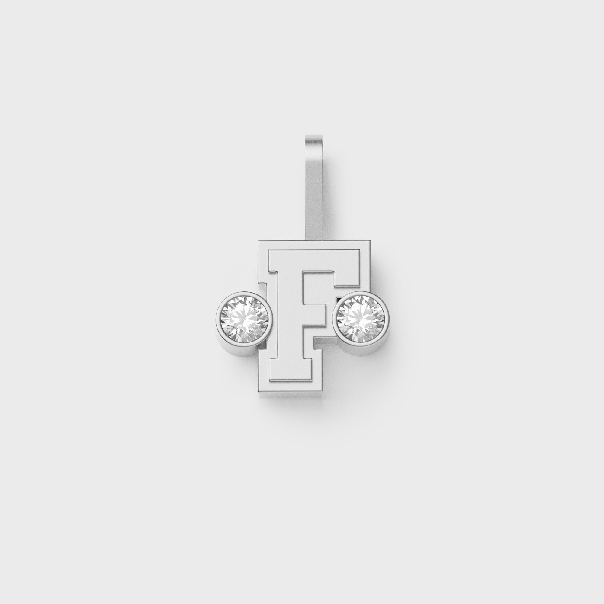 Greg Yuna Sÿlver Babÿ Umlaut Initial 'F' Pendant - Sterling Silver