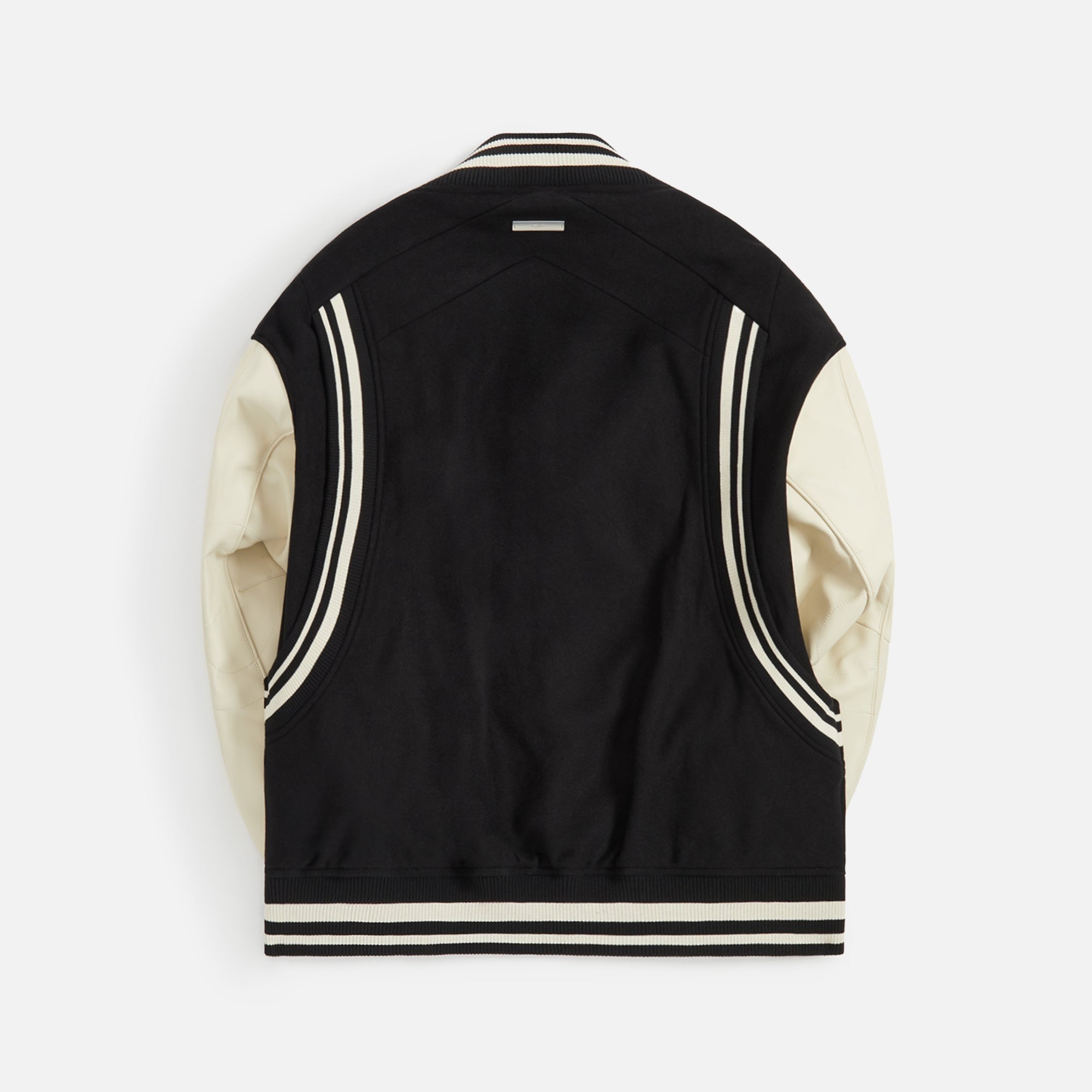 C2H4 Curvilinear Varsity Jacket - Black / Cream