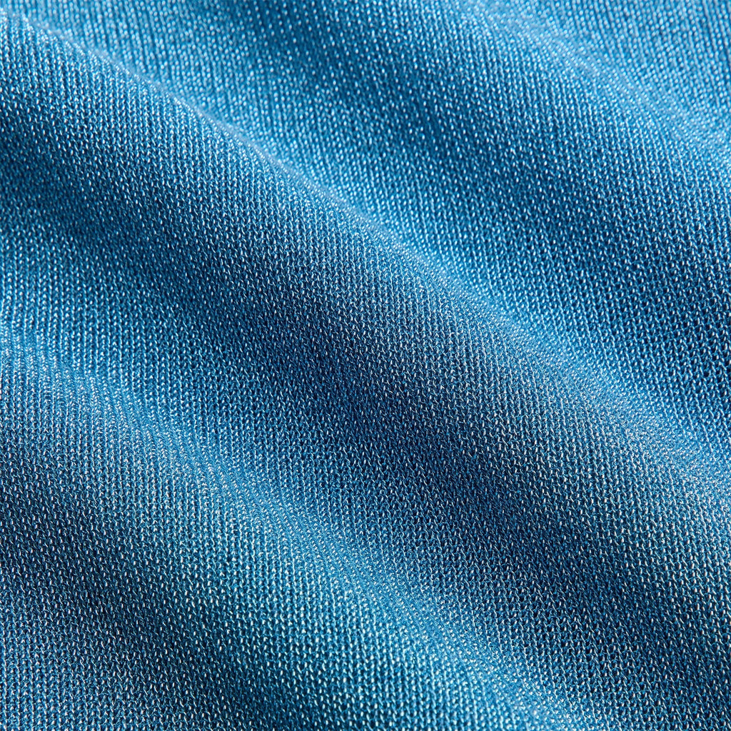 GUIZIO Estelle Backless Mini Dress - Metallic Sea Blue