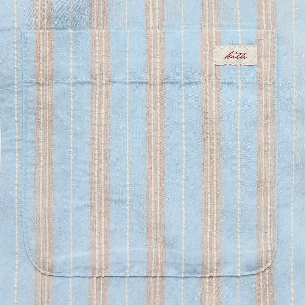 Kith Barre Stripe Long Sleeve Gianni Shirt - Serene