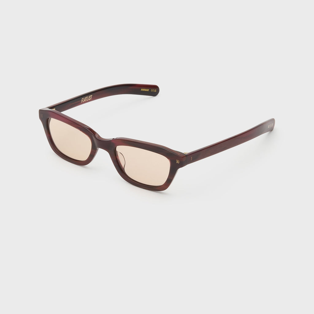 Flatlist Clint Sunglasses - Mahogany Horn / Peach