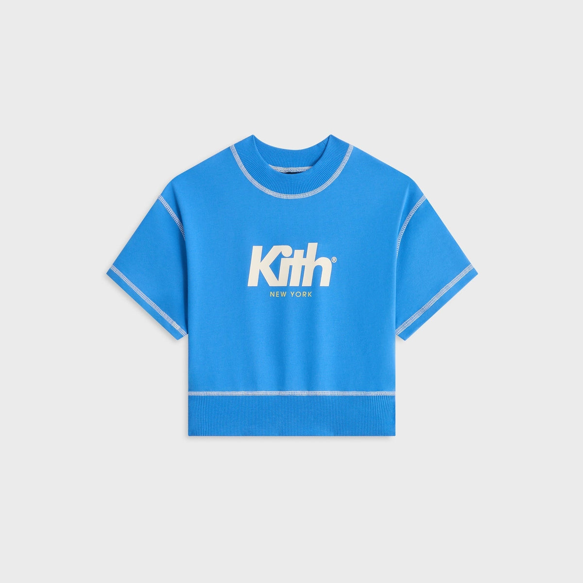 Kith Kids Short Sleeve Nelson Crewneck - Cobalt