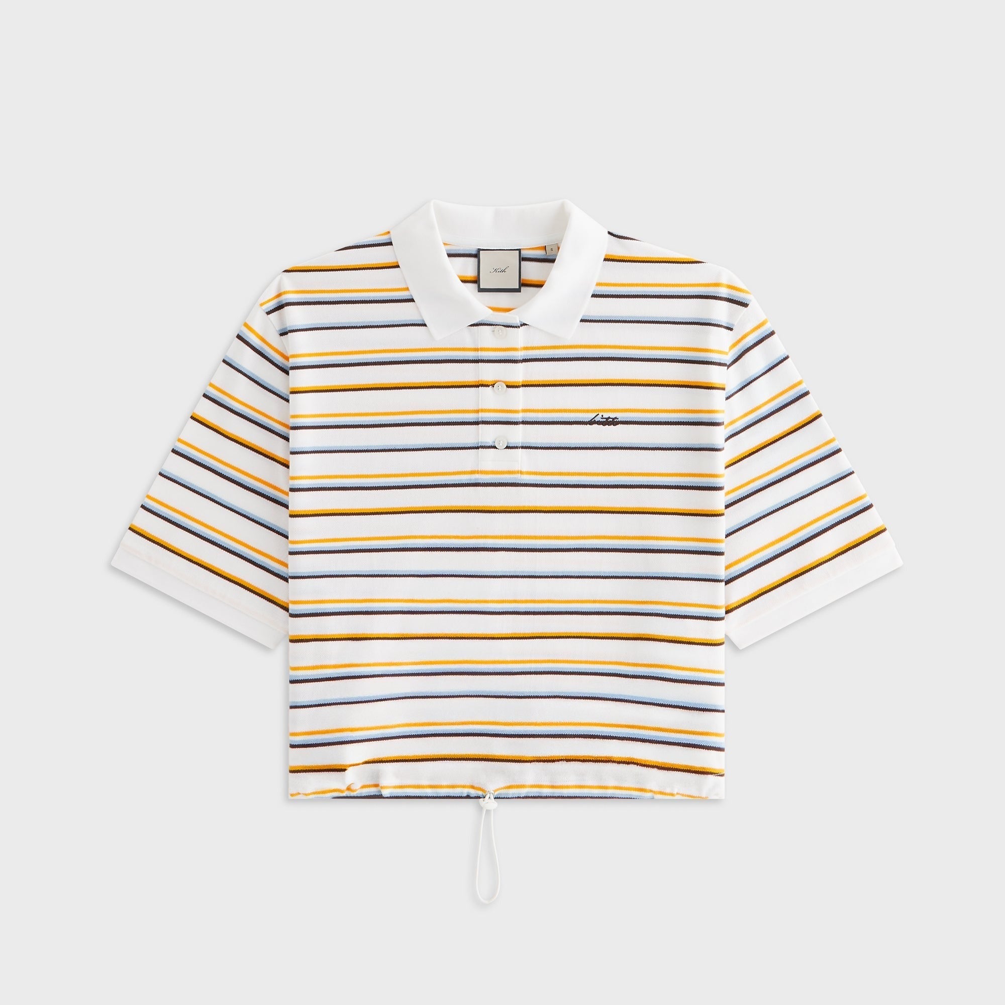 Kith Women Sadie Stripe Pique Polo - White