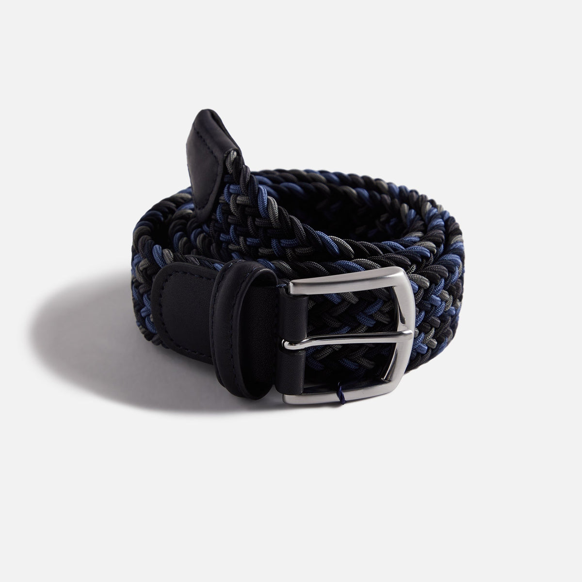 Anderson's Multi Color Stretch Woven Belt - Green / Navy / Black