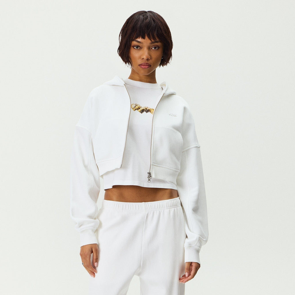Kith Women Hendler Cropped Hoodie - White