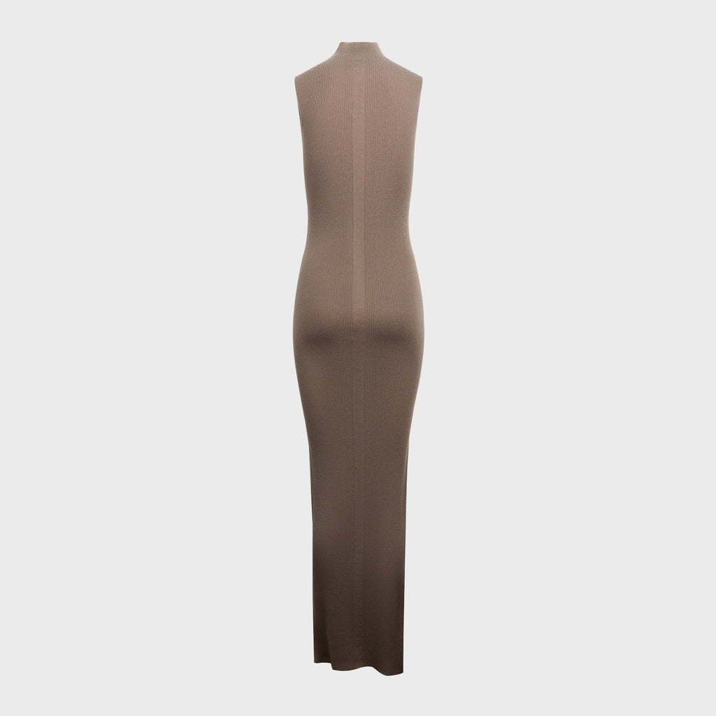 Rick Owens Abito Turtleneck Dress - Dust