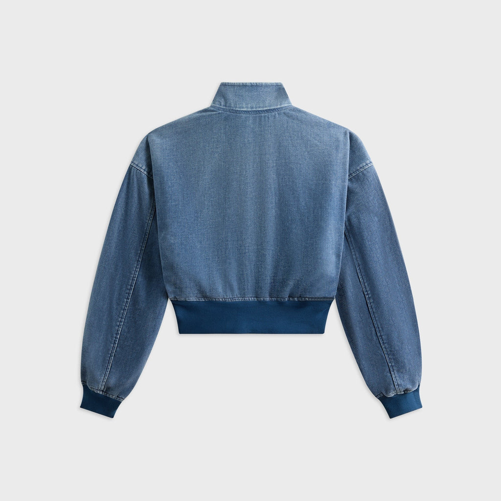 Alexander Wang Funnel Neck Jacket with Tall Rib - Washed Light Blue