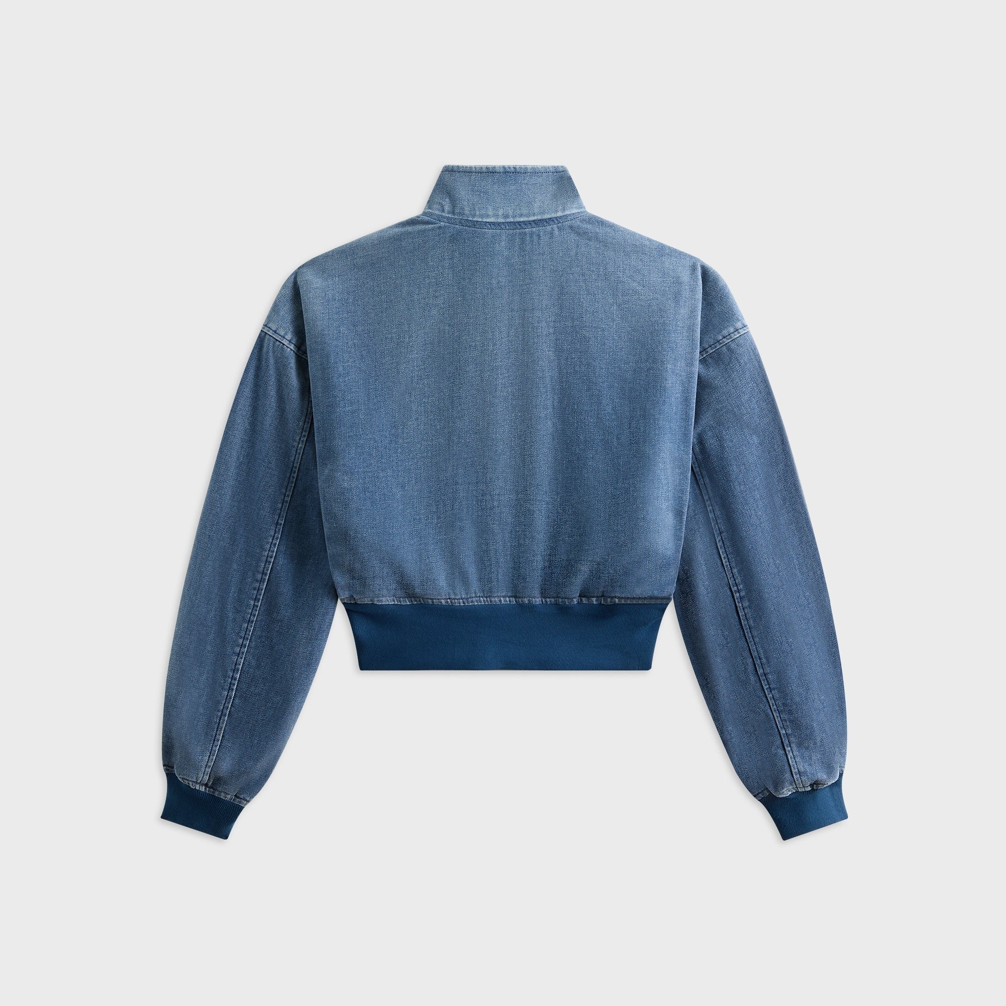Alexander Wang Funnel Neck Jacket with Tall Rib - Washed Light Blue