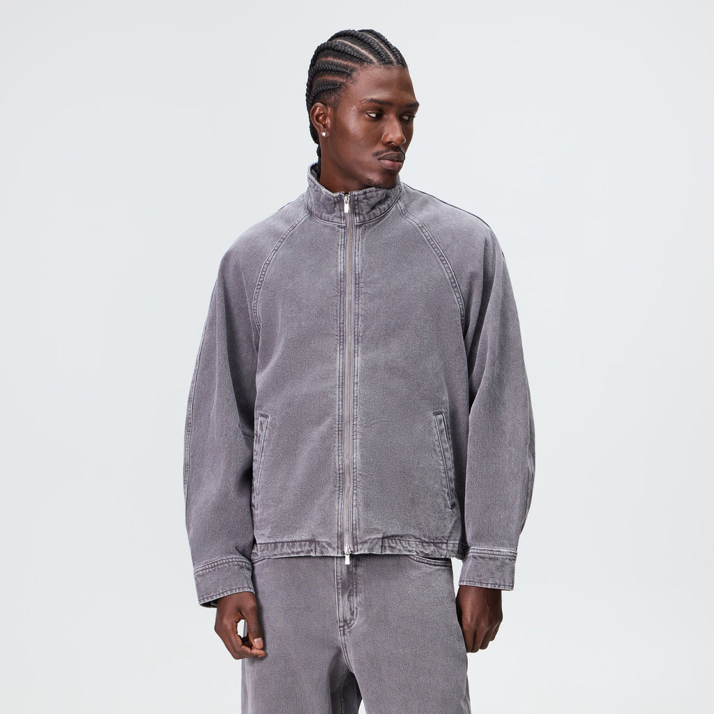 Kith Herringbone Denim Efron Track Jacket - Mineral