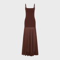 St. Agni Sheer Silk Circle Hem Dress - Liquer
