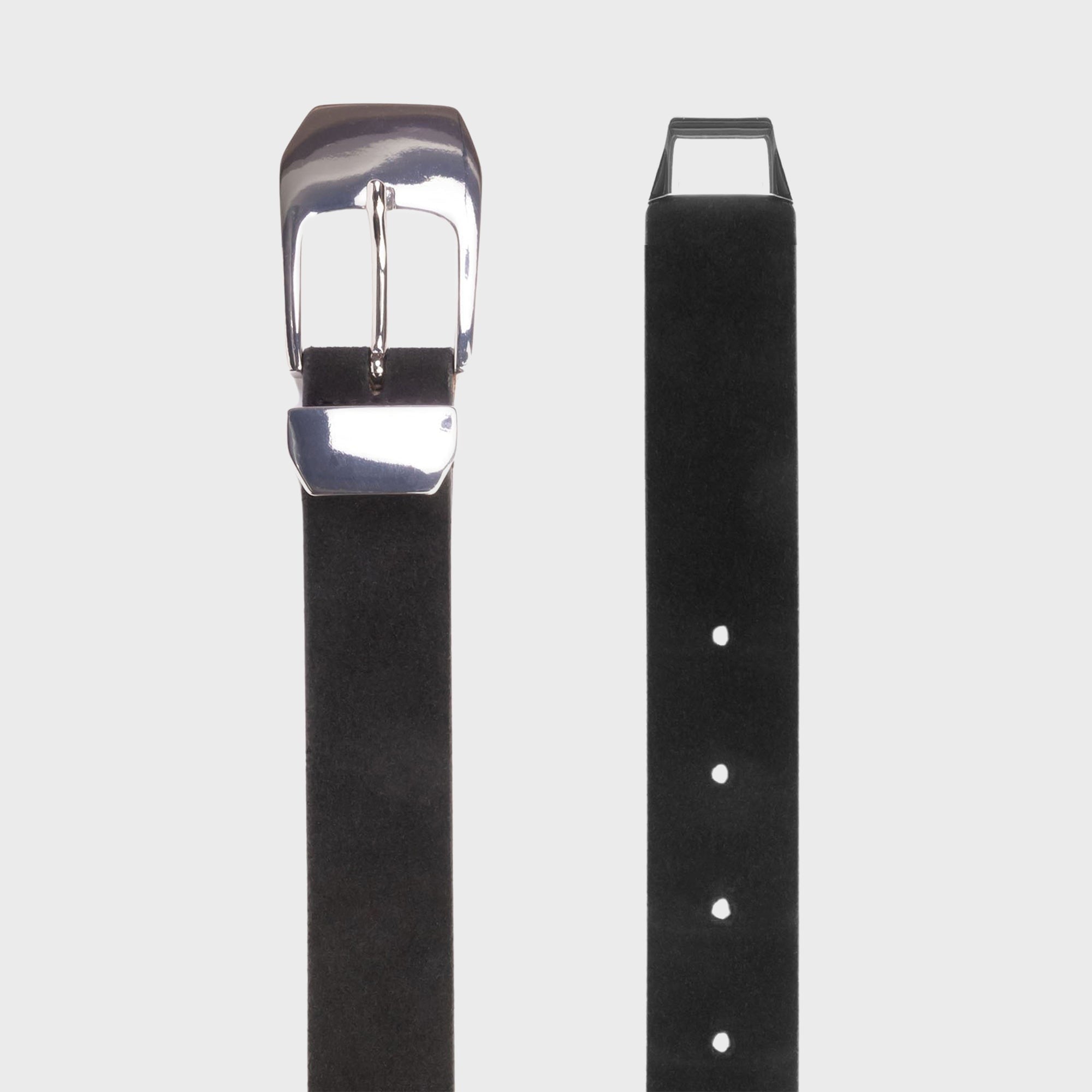 Black Suede Studio Daria Belt - Black Suede