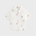 Kith Women Caela Cherry Oxford Zip Shirt - White