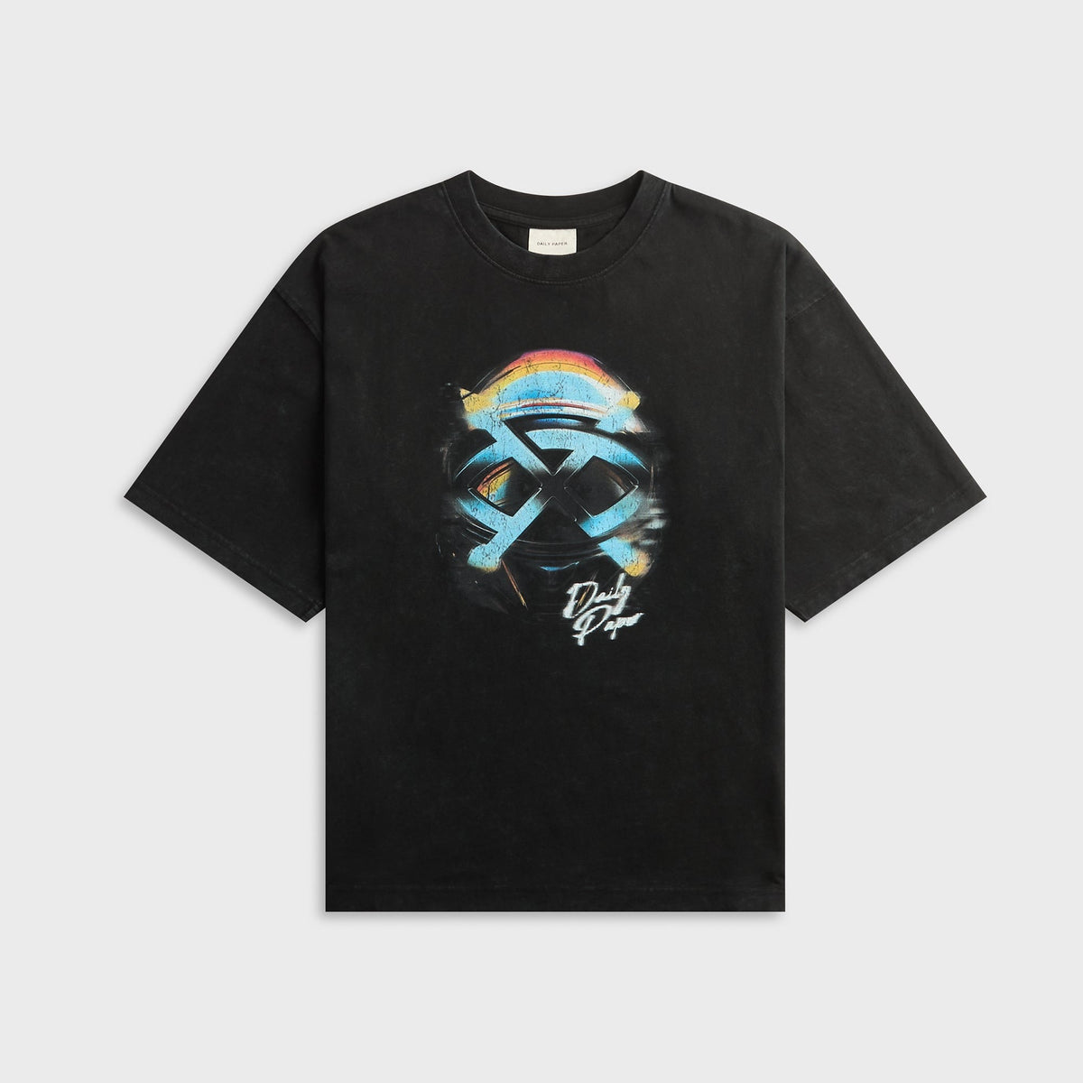 Daily Paper Shield Helmet Short Sleeve Tee - Washed Black