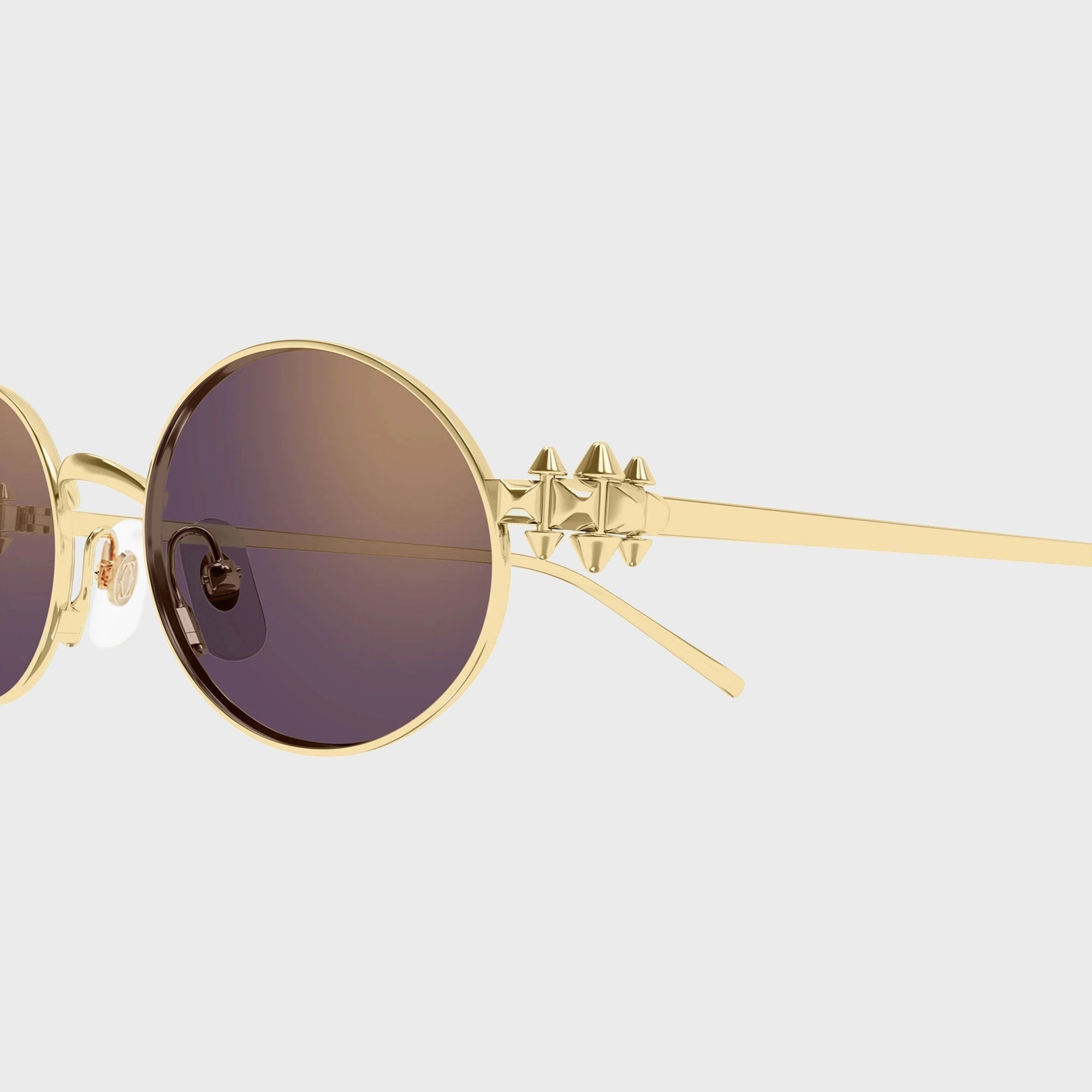 Cartier Clash CT0644S 002 Sunglasses - Gold / Violet