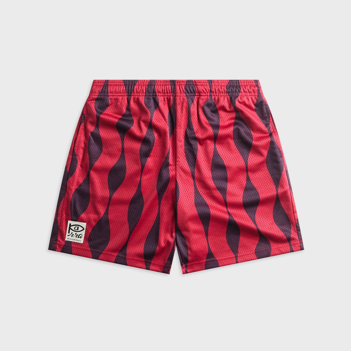 by Parra Waved Mesh Short - Red