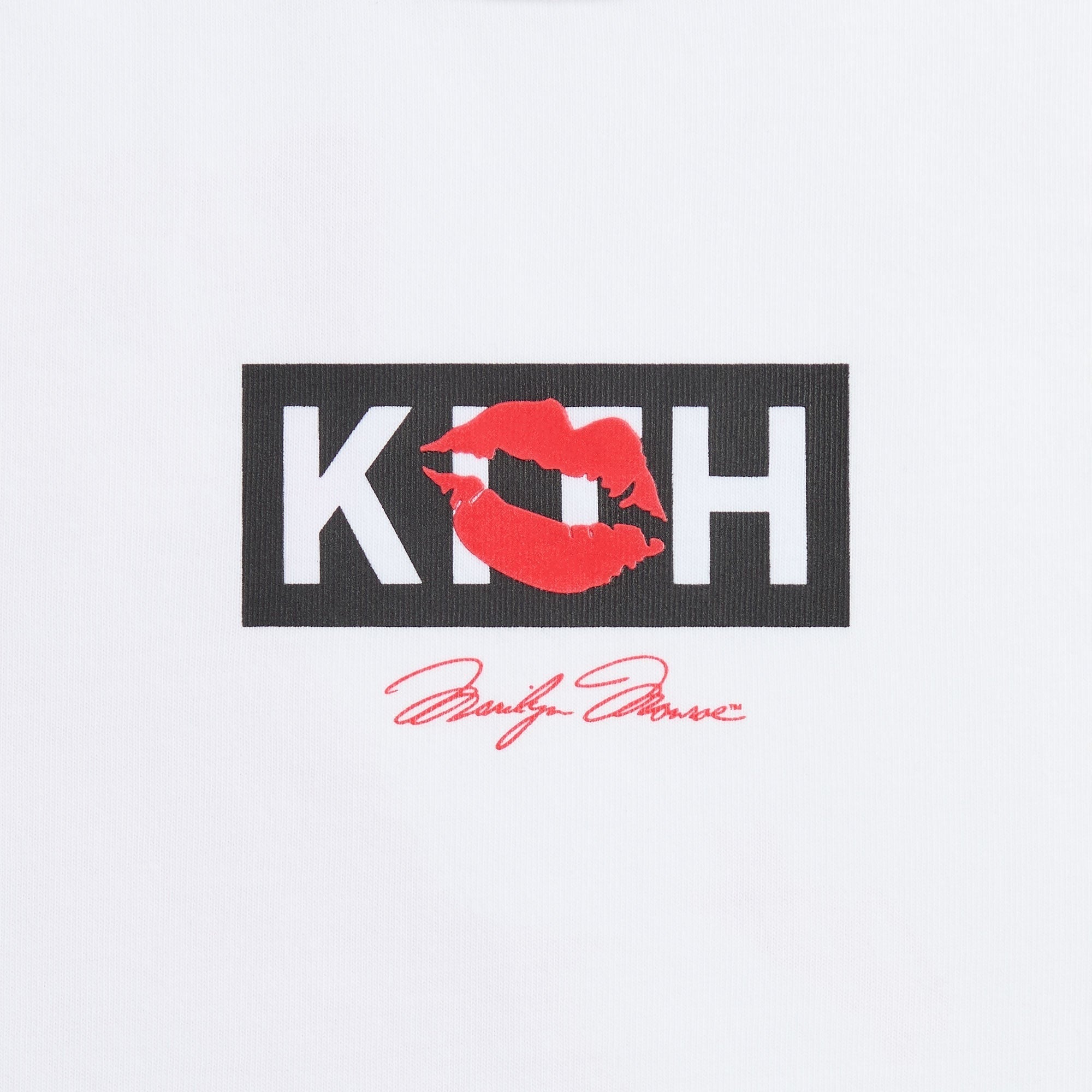 Kith Women for Marilyn Monroe Kiss Mulberry Vintage Tee - White