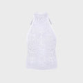 Siedres Indy Halterneck Crocheted Top - Off-white