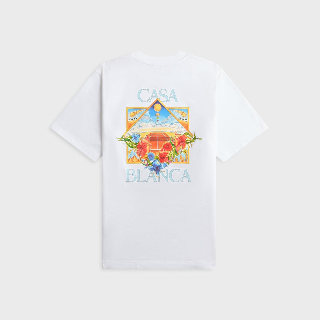 Casablanca Tennis Landscape Classic Tee - Bright White