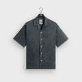 &Kin Studded Cupro Linen Sawyer Shirt - Somber