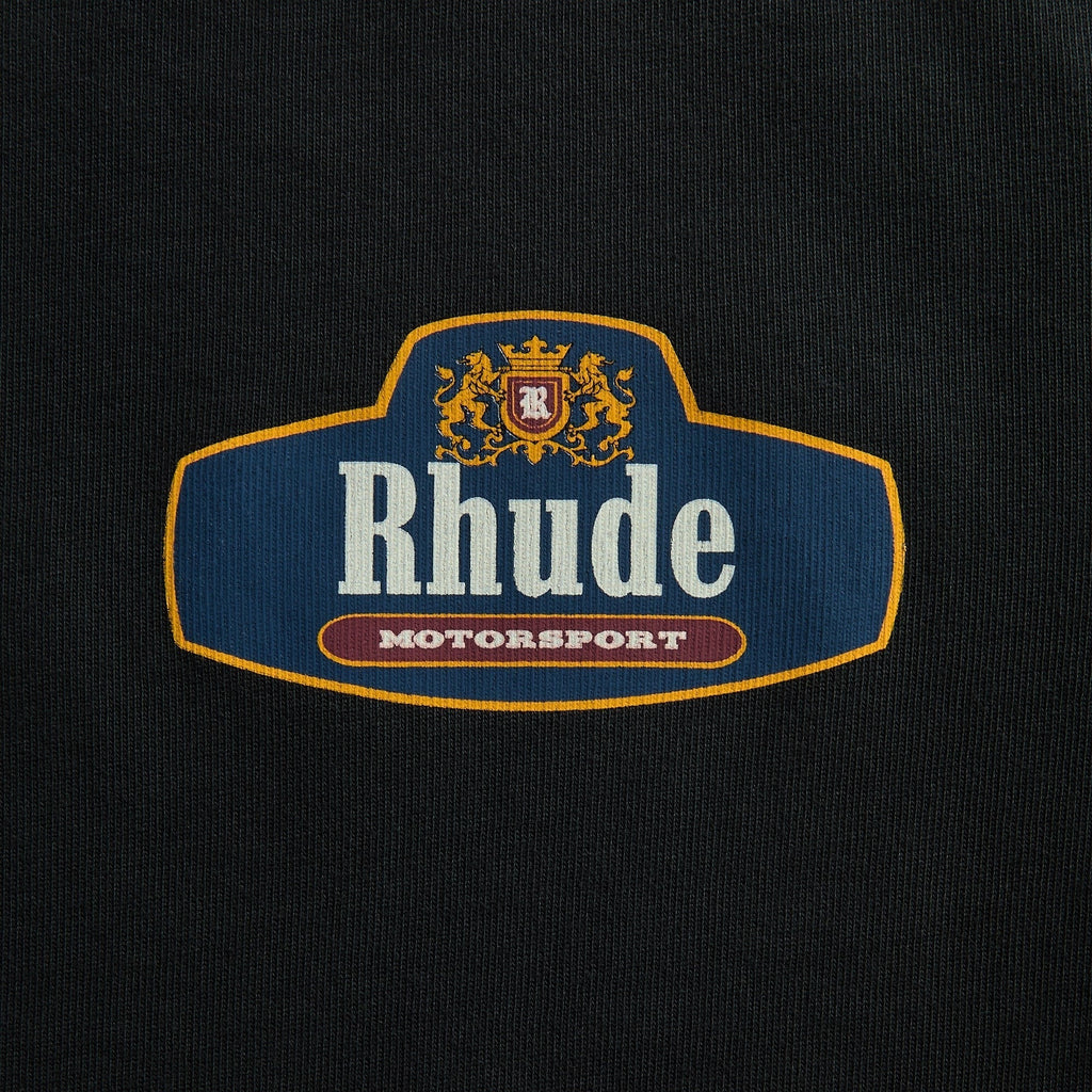 Rhude Racing Crest Tee - Vintage Black / Navy