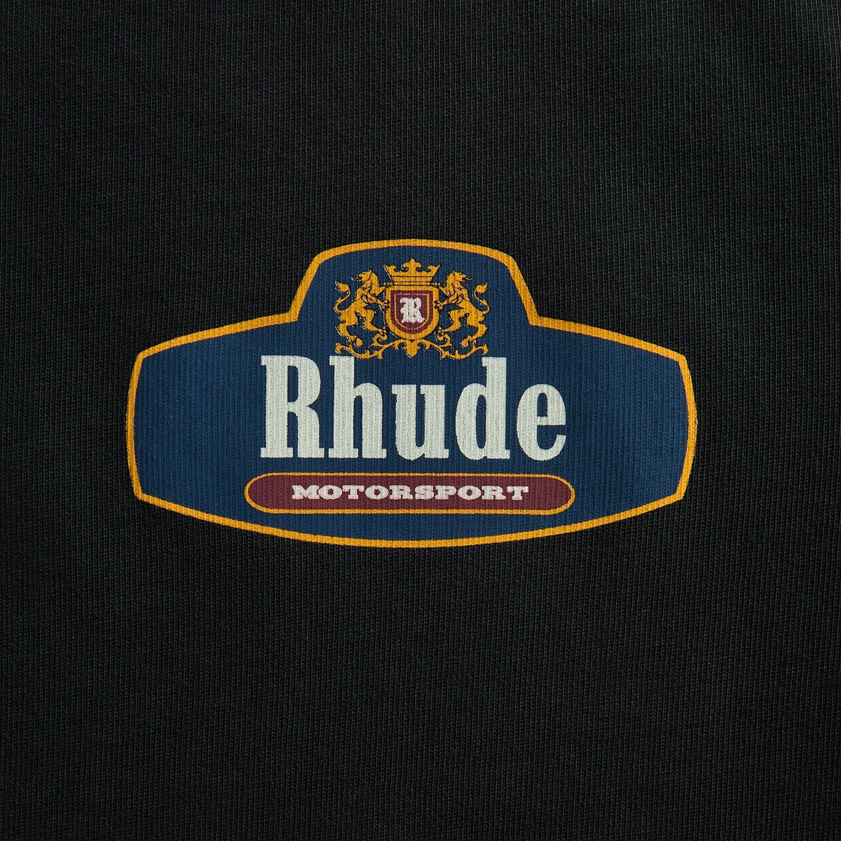 Rhude Racing Crest Tee - Vintage Black / Navy
