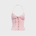 GUIZIO Marini Corset Top - Light Pink