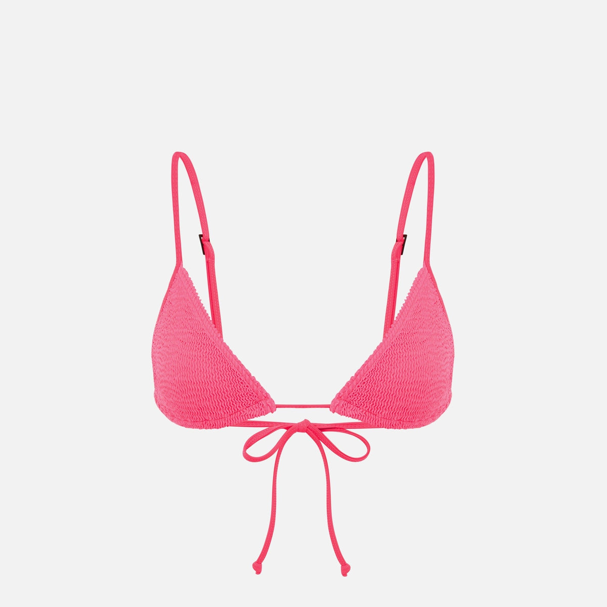 Bond Eye Luana Triangle Bikini Top - Neon Azalea