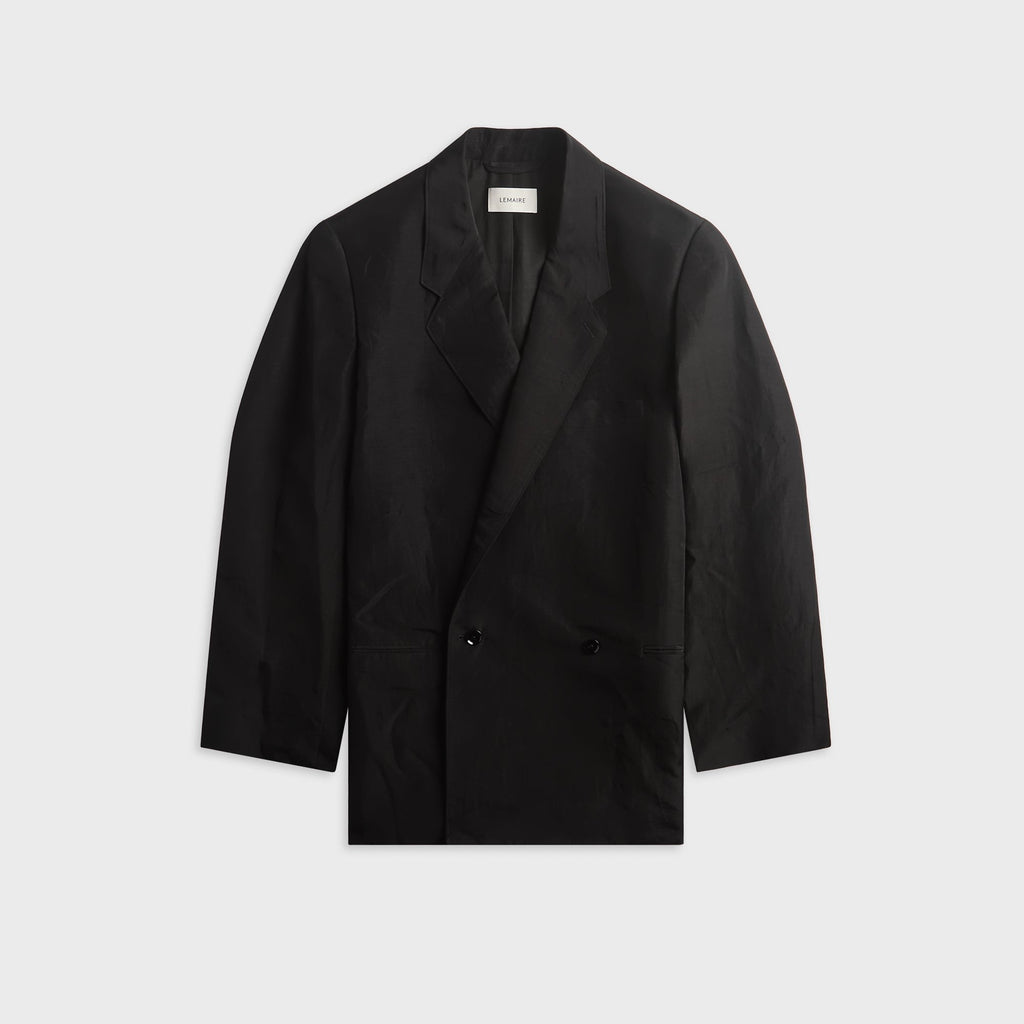 Lemaire Soft Tailoring Double Breasted Coat - Black