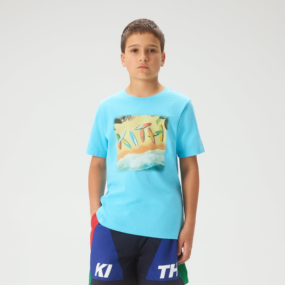 Kith Kids Surfboard Graphic Tee - Aragonite