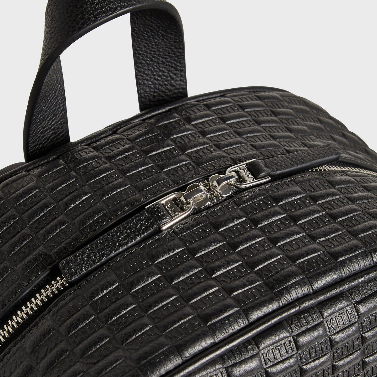 Kith Monogram Tumbled Leather Backpack - Black