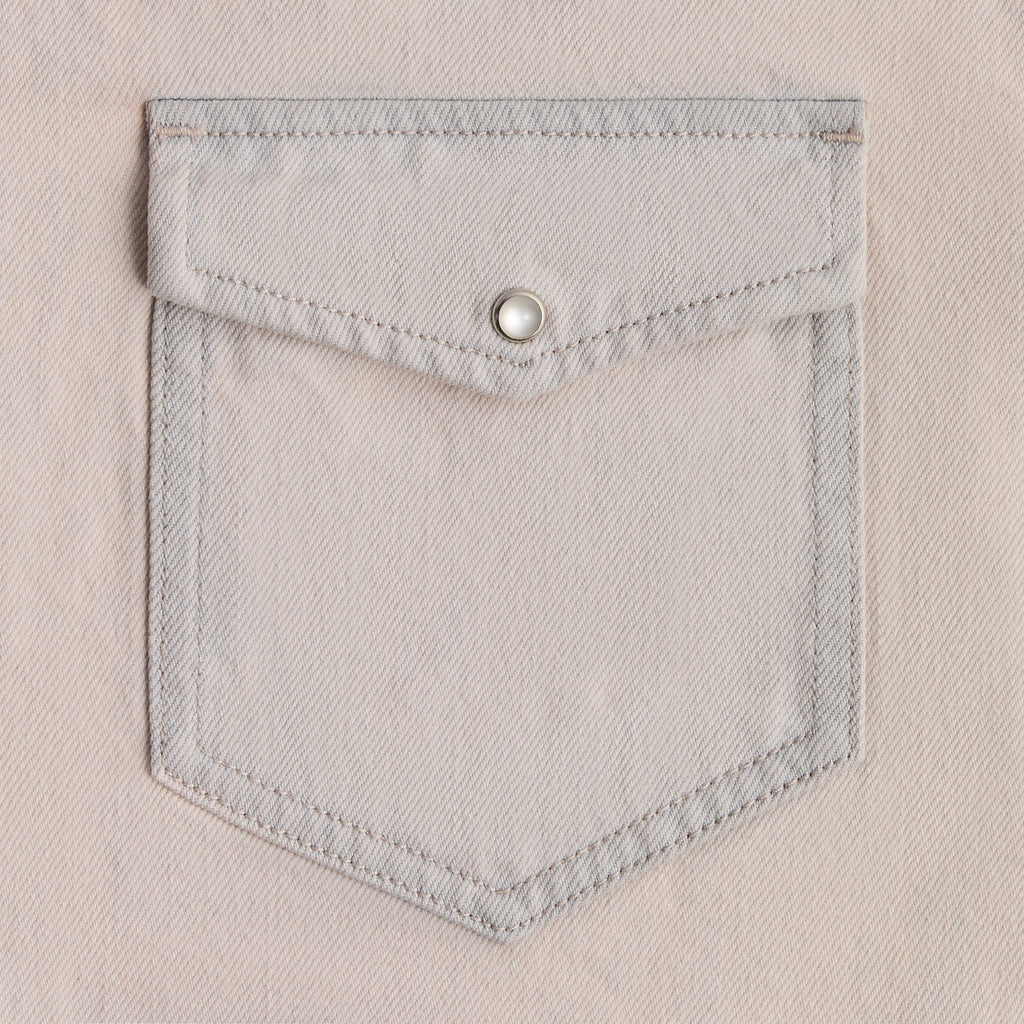 Kith Midweight Denim Long Sleeve Warwick Shirt - Washed Pastel