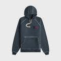 by Parra Circled Script Logo Hooded Sweatshirt - Dark Blue