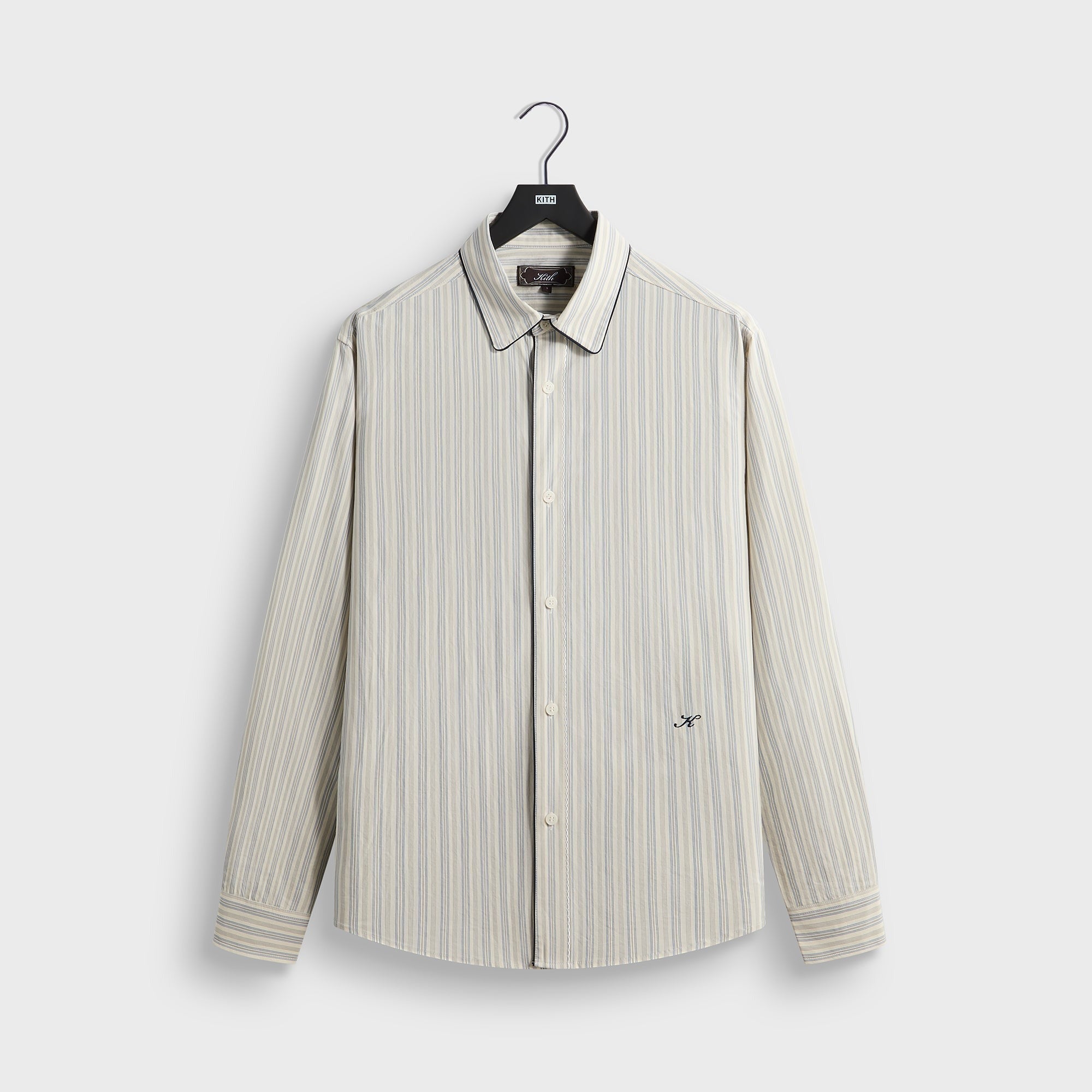 Kith Striped Poplin Georgie Shirt - Sandrift