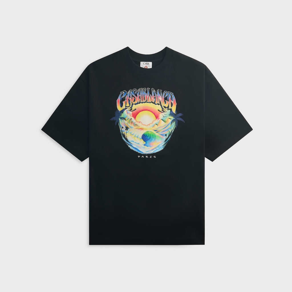 Casablanca Airspray Oversized Short Sleeve Tee - Black