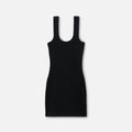 Alexander Wang Mini Tank Dress with Embossed Logo - Black