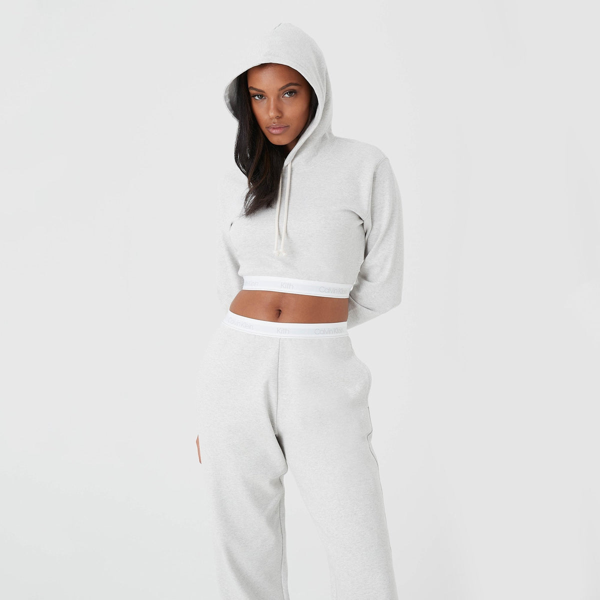 Kith Women for Calvin Klein Alexa Hoodie - Light Heather Grey