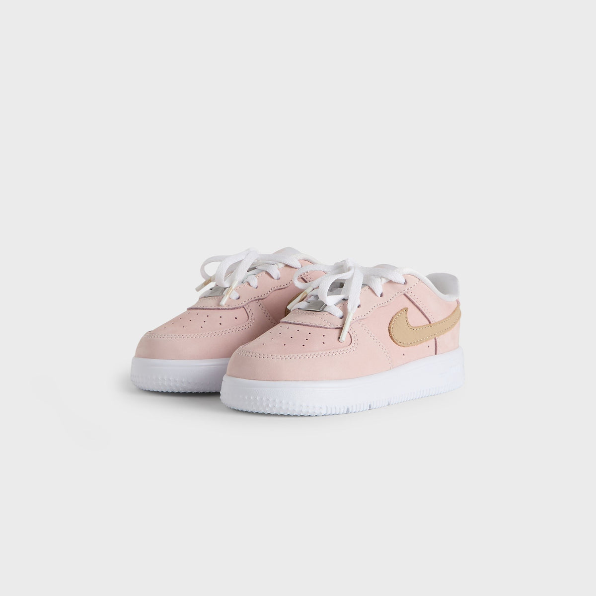Kith Kids for Nike TD Air Force 1 "Un-Linen" - Linen / Atmosphere / White