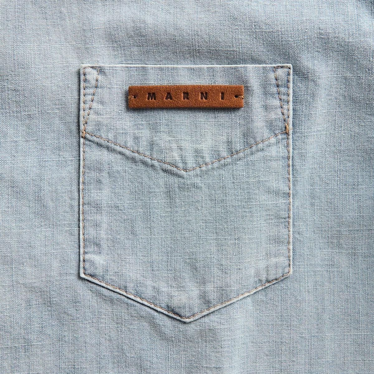 Marni Light Blue Chambray Shirt - Cloud