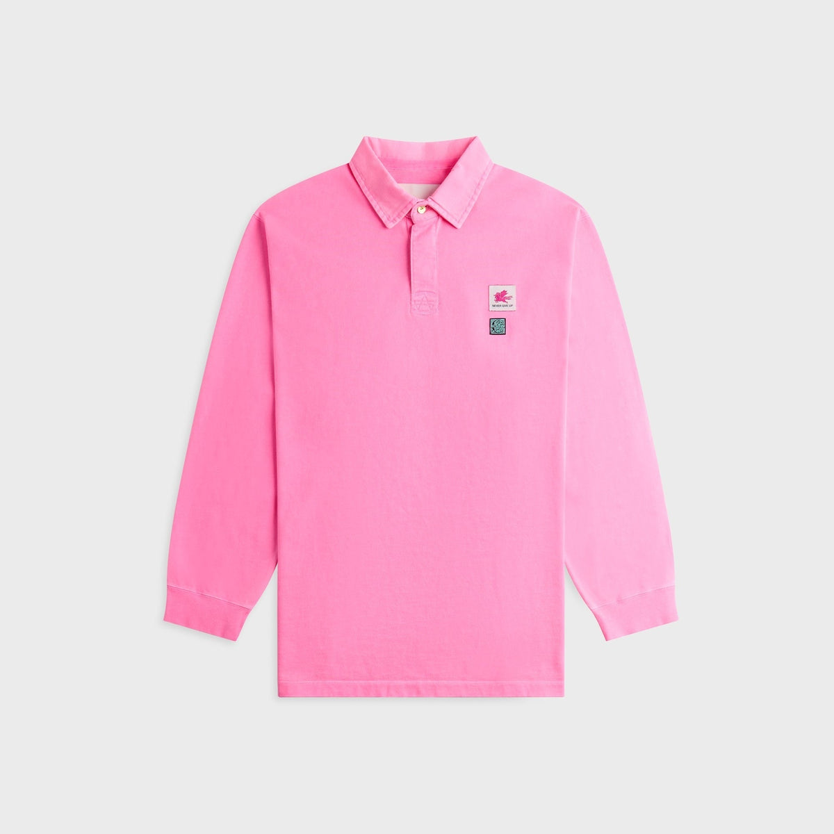 Conner Ives Neon Rugby Shirt - Pink